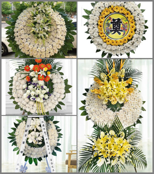 山东济宁梁山县大路口乡孔那里村花圈速递